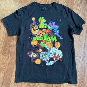 VINTAGE‎ Space Jam Black Graphic T-Shirt size M